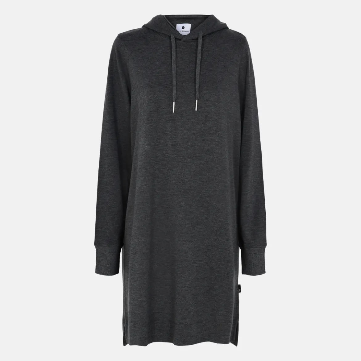Grå bambus hoodie kjole