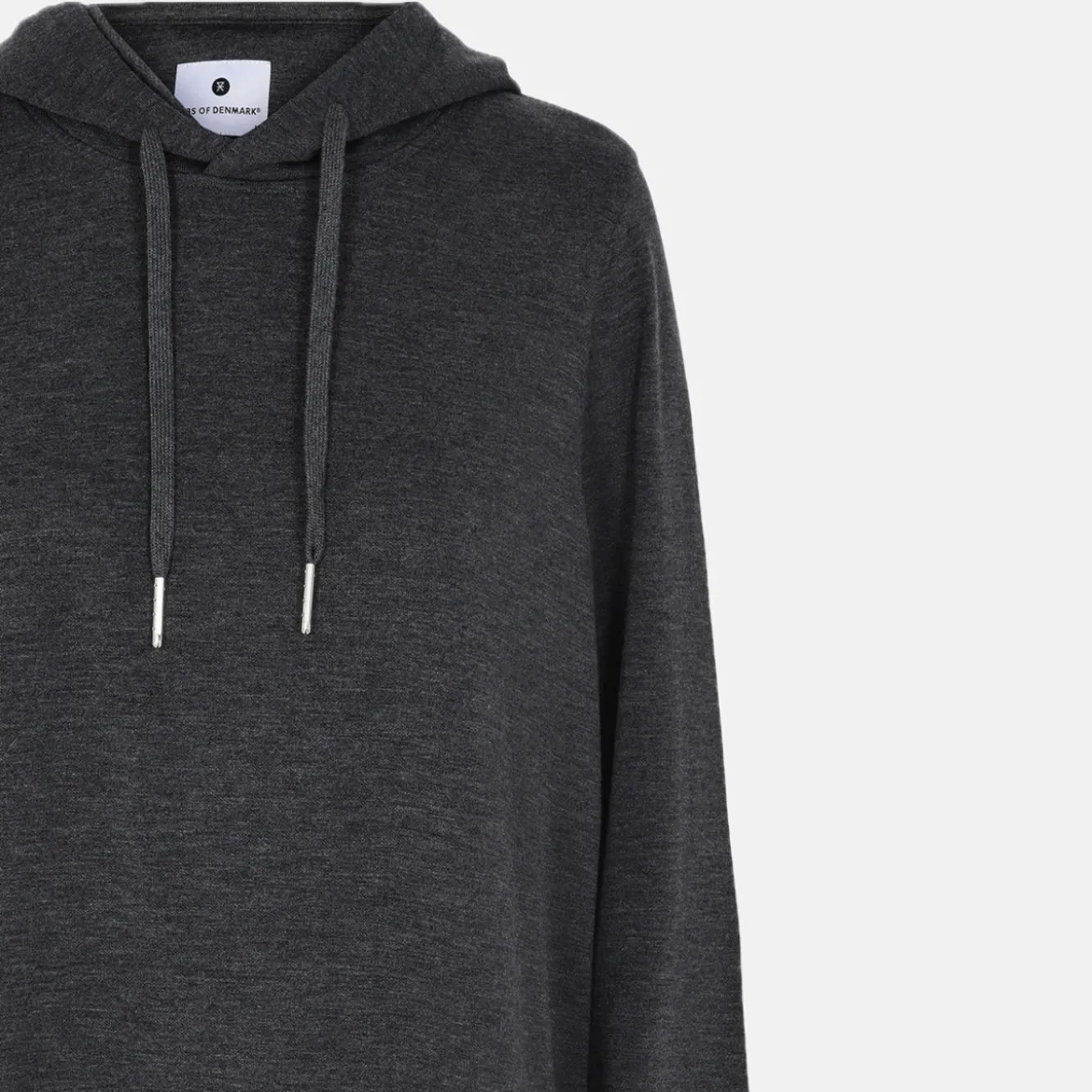 Grå bambus hoodie kjole