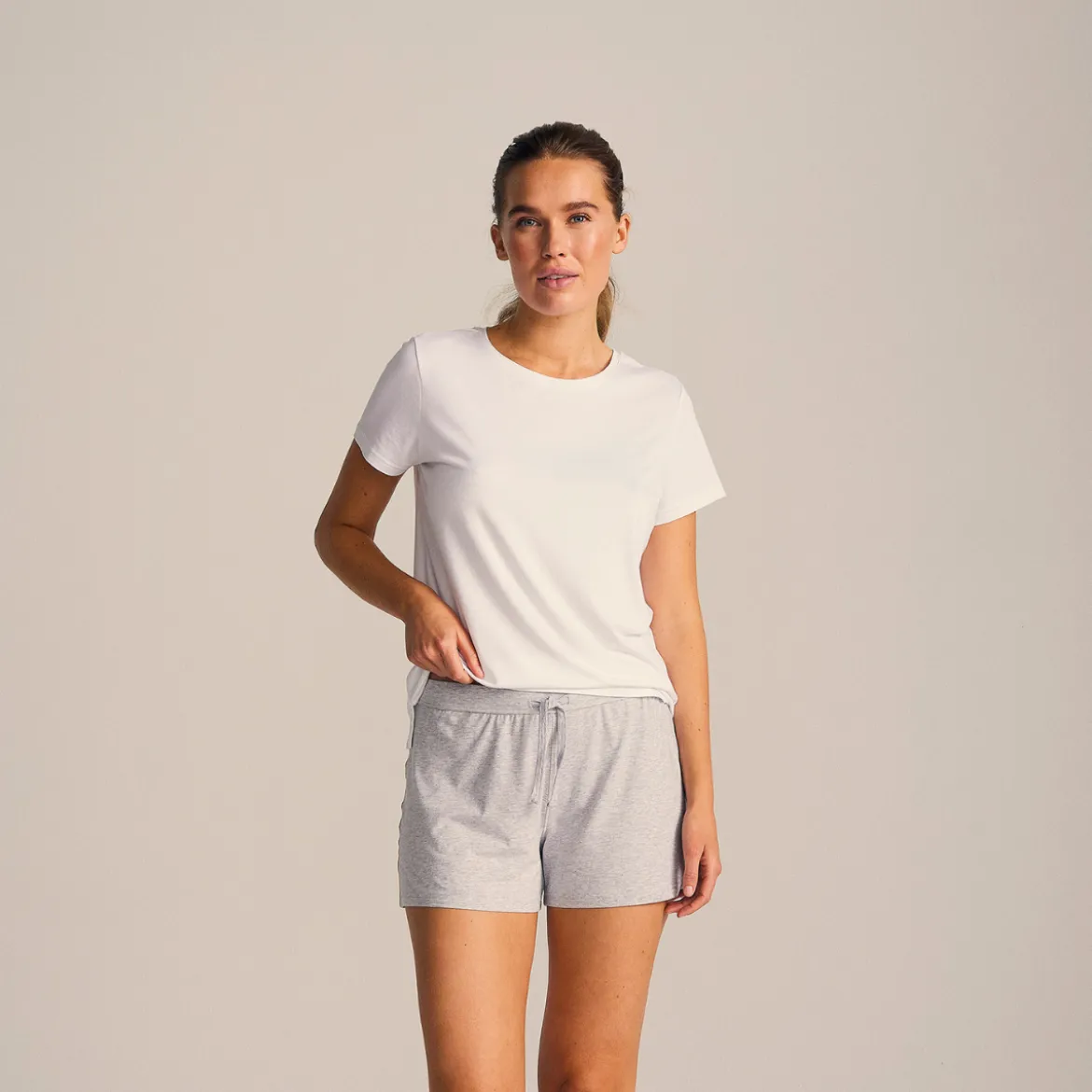 Grå bambus shorts
