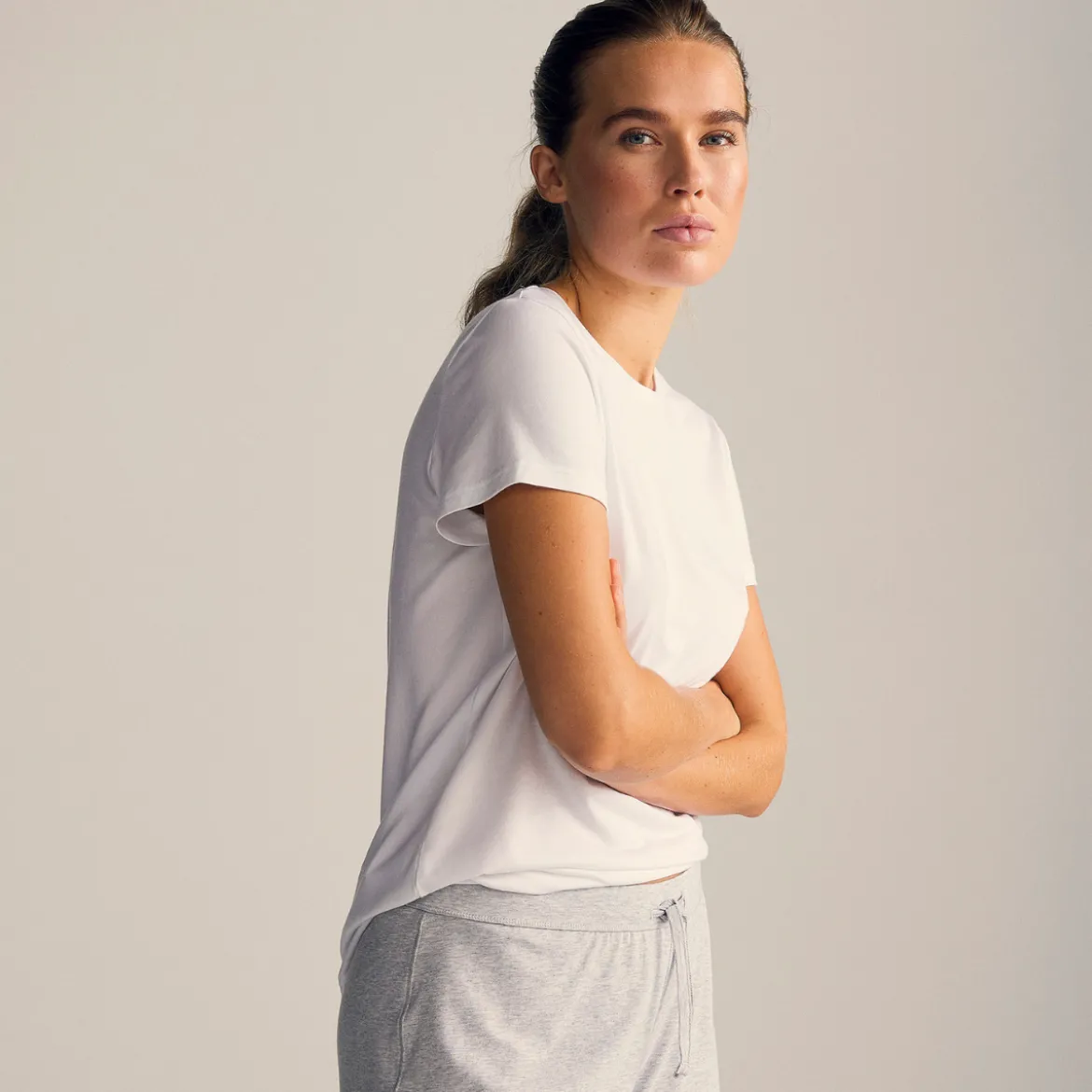 Grå bambus shorts
