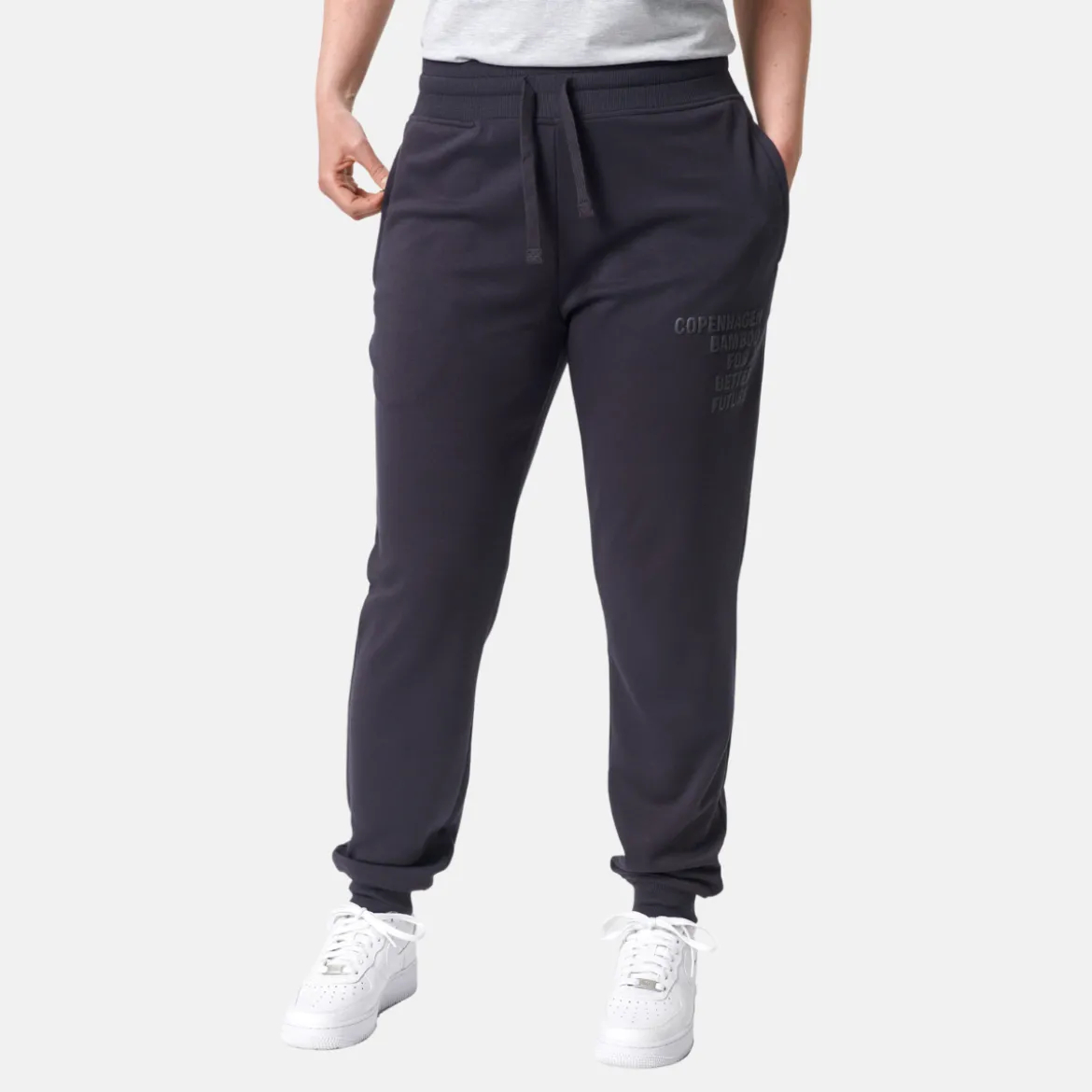 Grå bambus sweatpants med logo