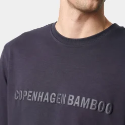 Grå bambus sweatshirt med logo