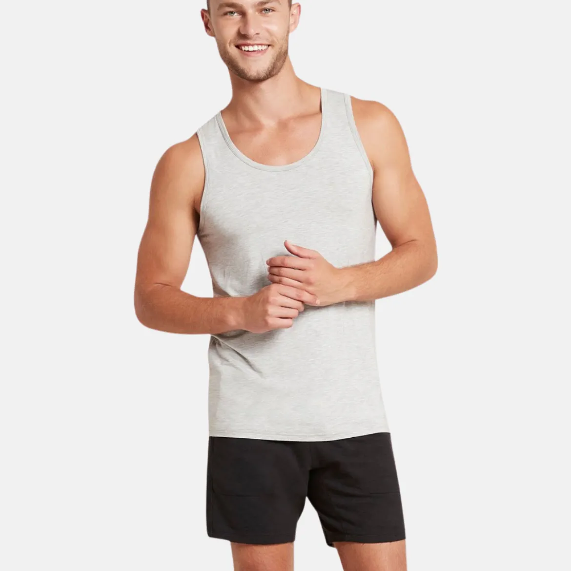 Grå bambus tank top