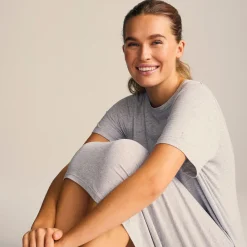 Grå bambus T-shirt kjole