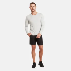 Grå langærmet bambus T-shirt