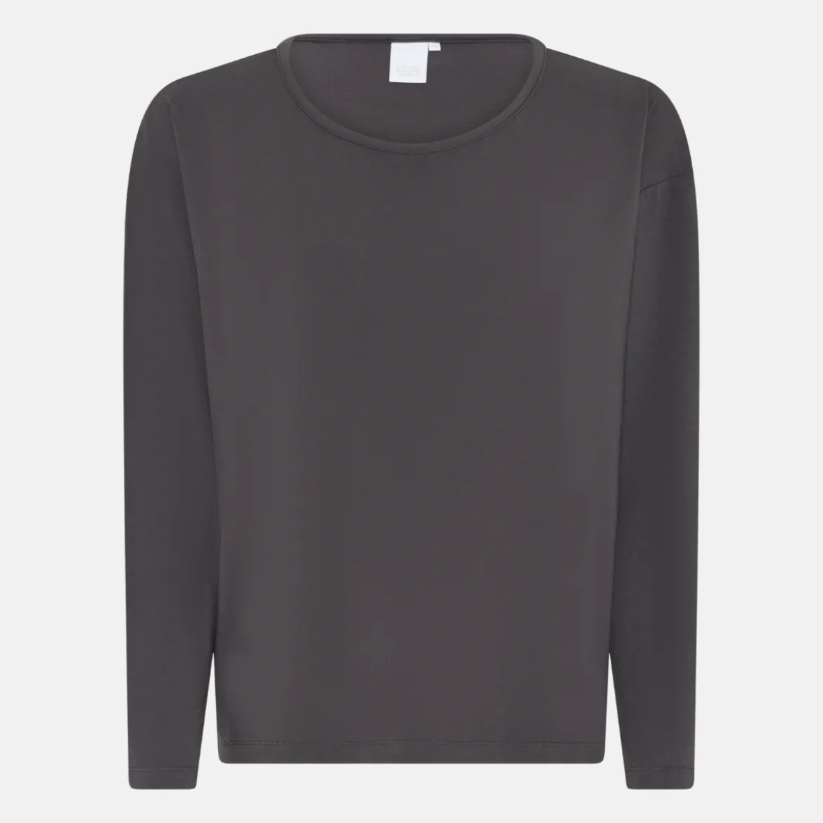 Grå langærmet bambus T-shirt