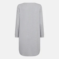 Grå langærmet bambus T-shirt kjole