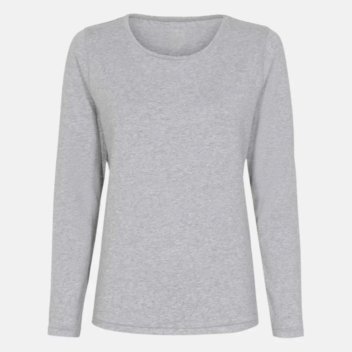 Grå langærmet bambus T-shirt