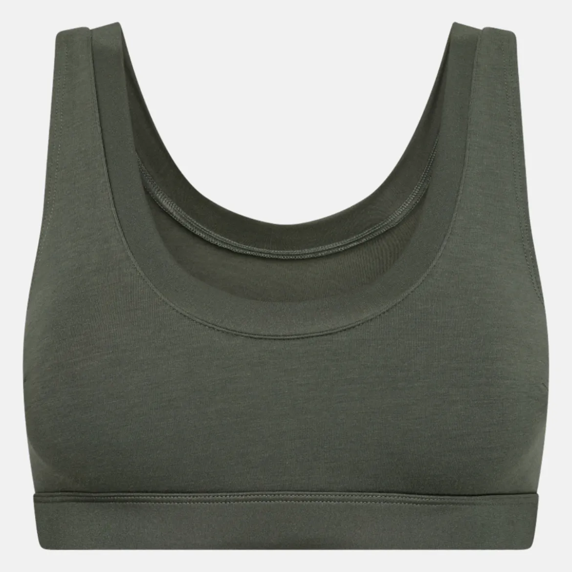 Grøn bambus BH top