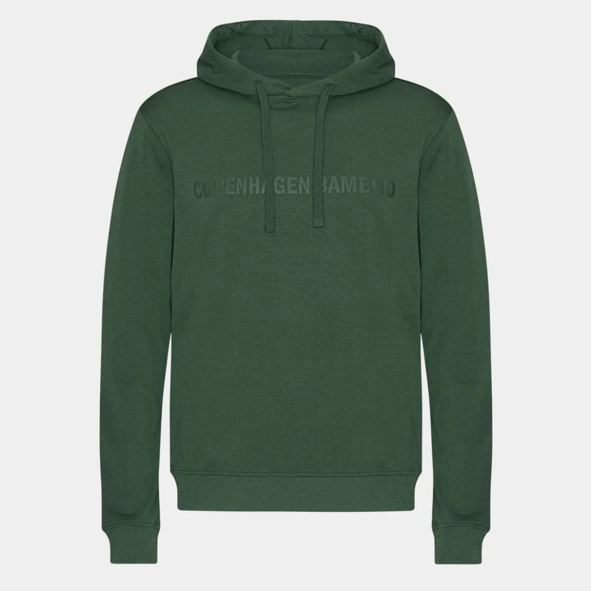 Grøn bambus hoodie joggingsæt med logo