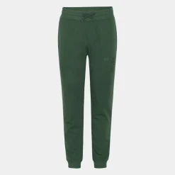Grøn bambus hoodie joggingsæt med logo