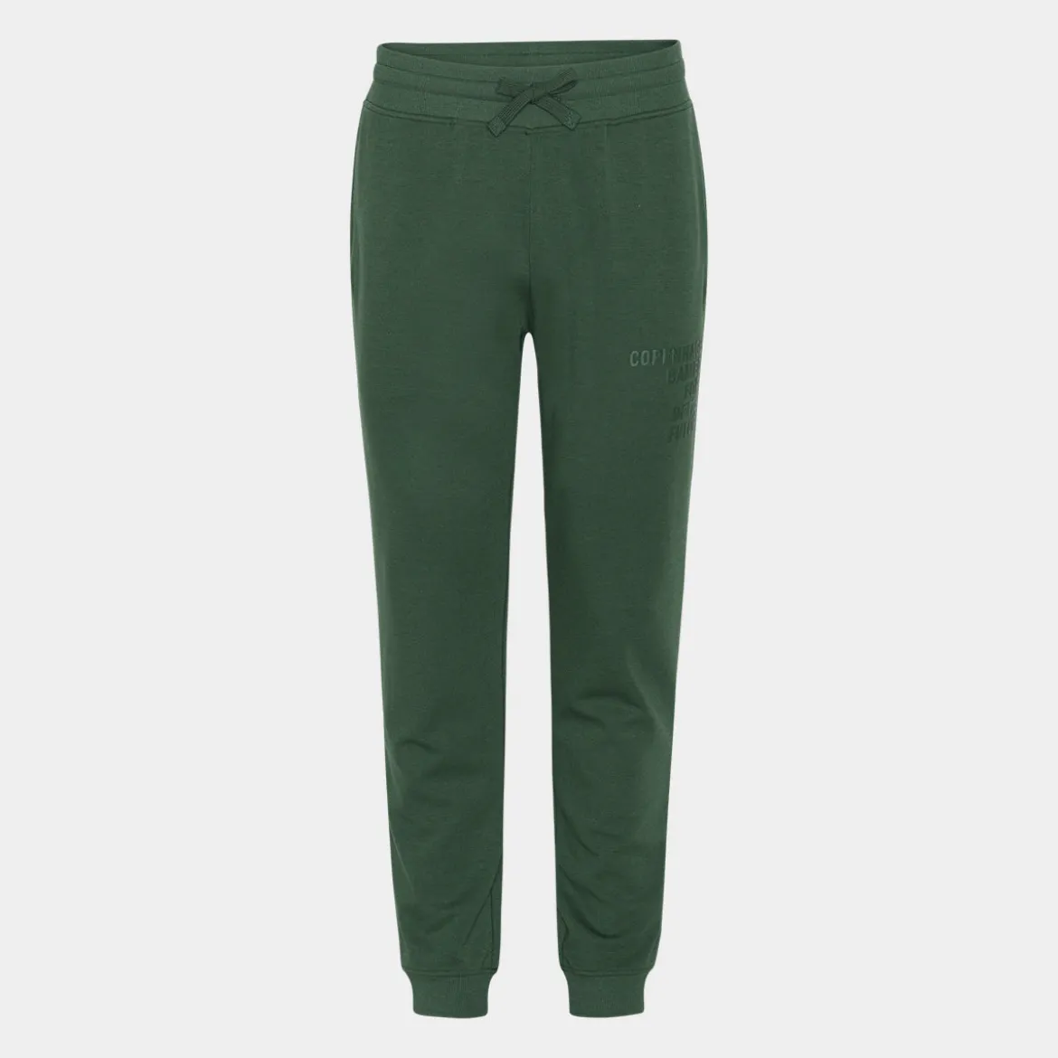 Grøn bambus hoodie joggingsæt med logo