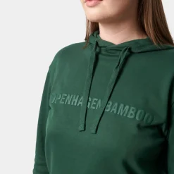 Grøn bambus hoodie med logo
