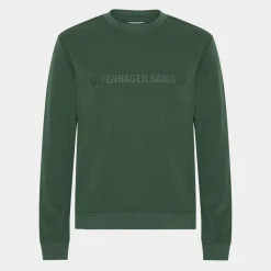 Grøn bambus sweatshirt med logo