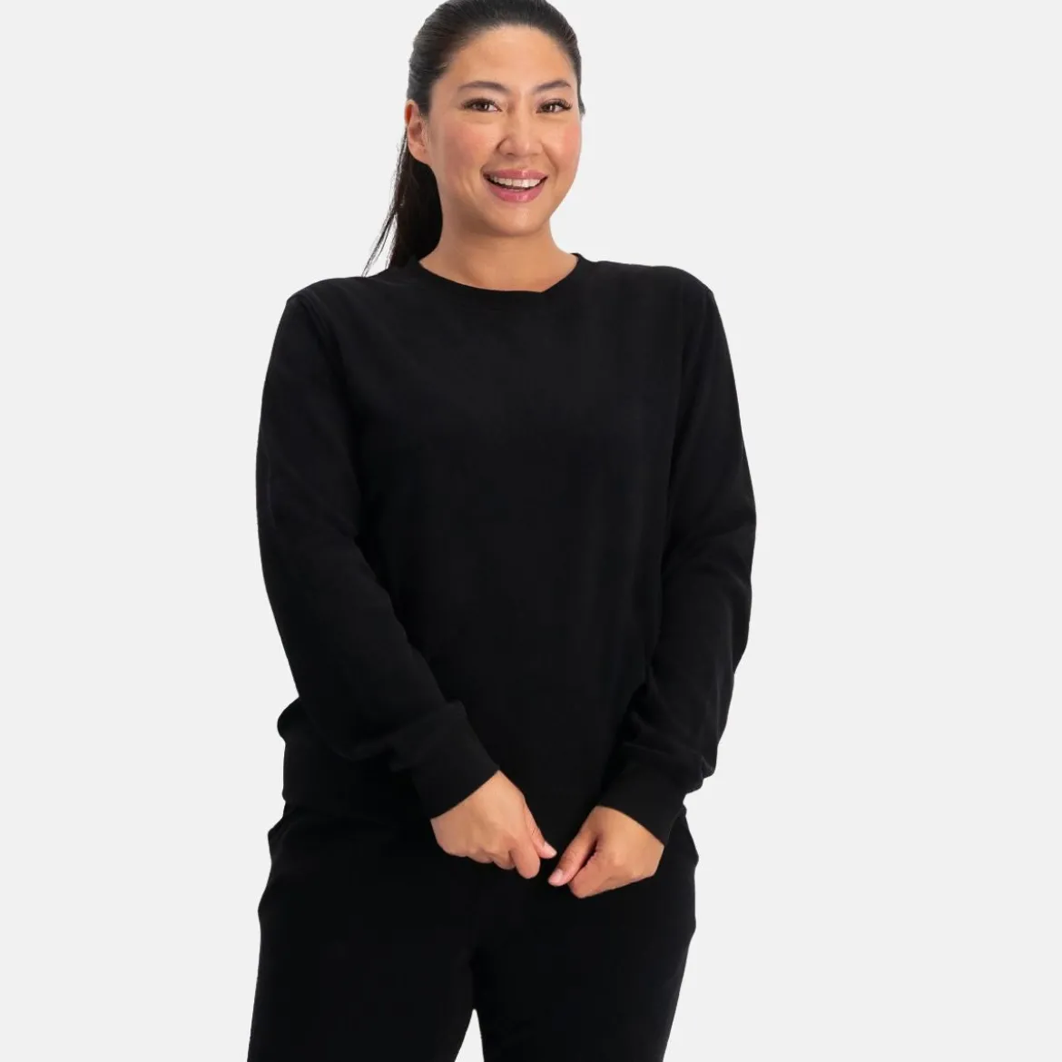 Hailey Sort bambus sweatshirt