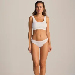 Hvid bambus BH top