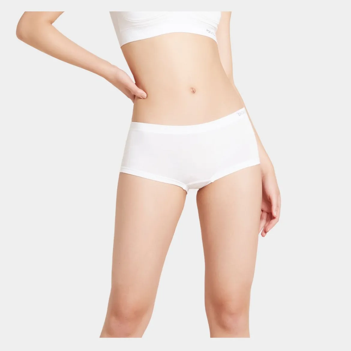 Hvid bambus Hotpants