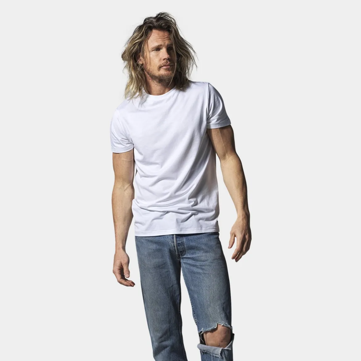 Hvid bambus T-shirt