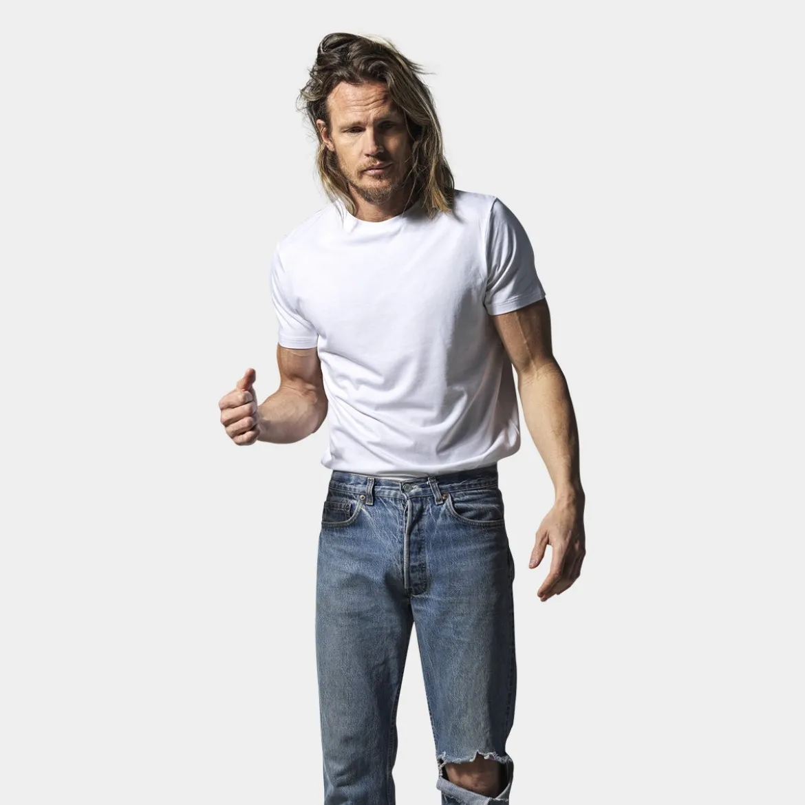 Hvid bambus T-shirt