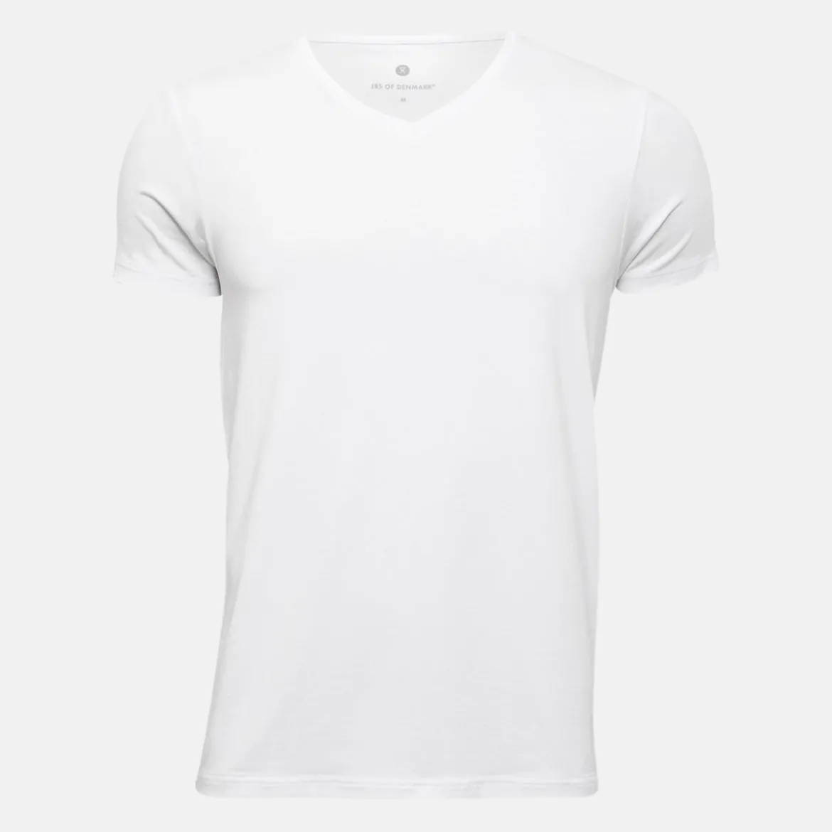 Hvid bambus V-hals T-shirt