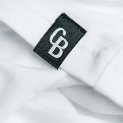 Hvid langærmet bambus T-shirt