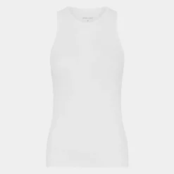 Hvid rib bambus Tank Top