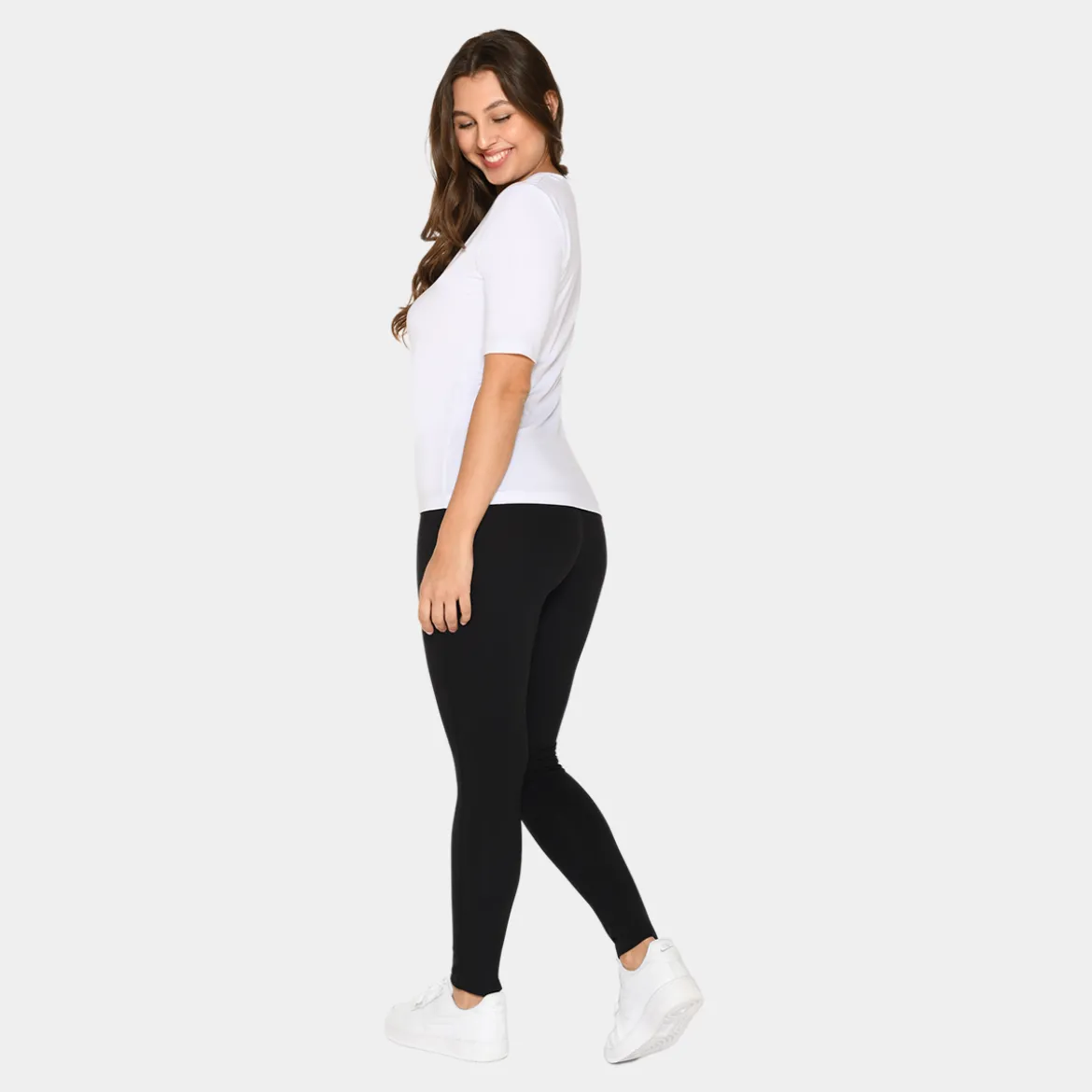 Hvid slim fit bambus T-shirt
