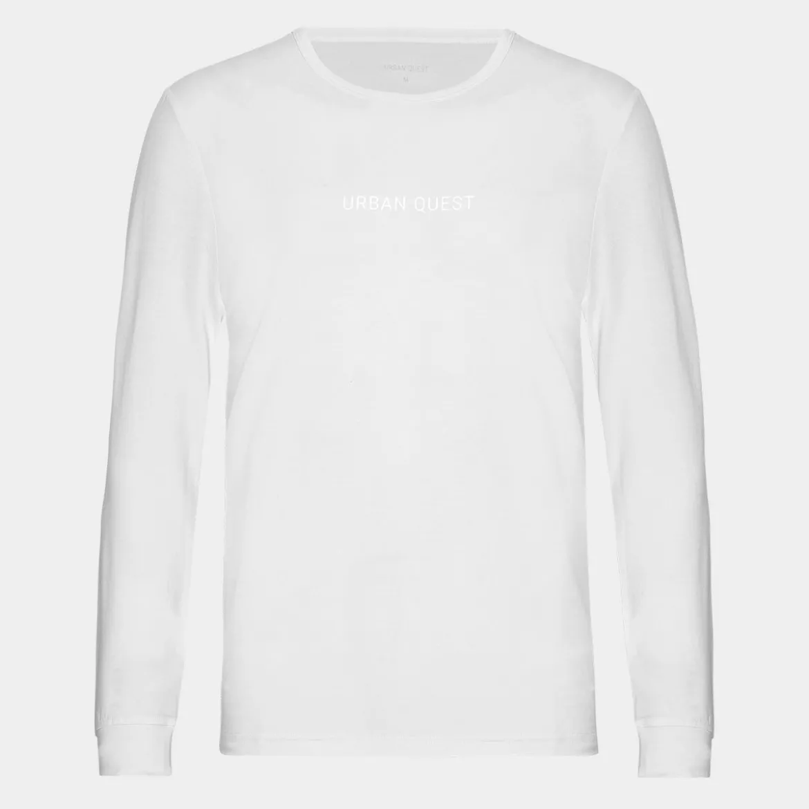 Langærmet bambus T-shirt i hvid