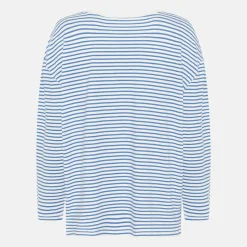 Lyseblå langærmet bambus T-shirt