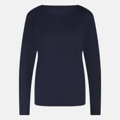 Nina Blå langærmet pyjamassæt