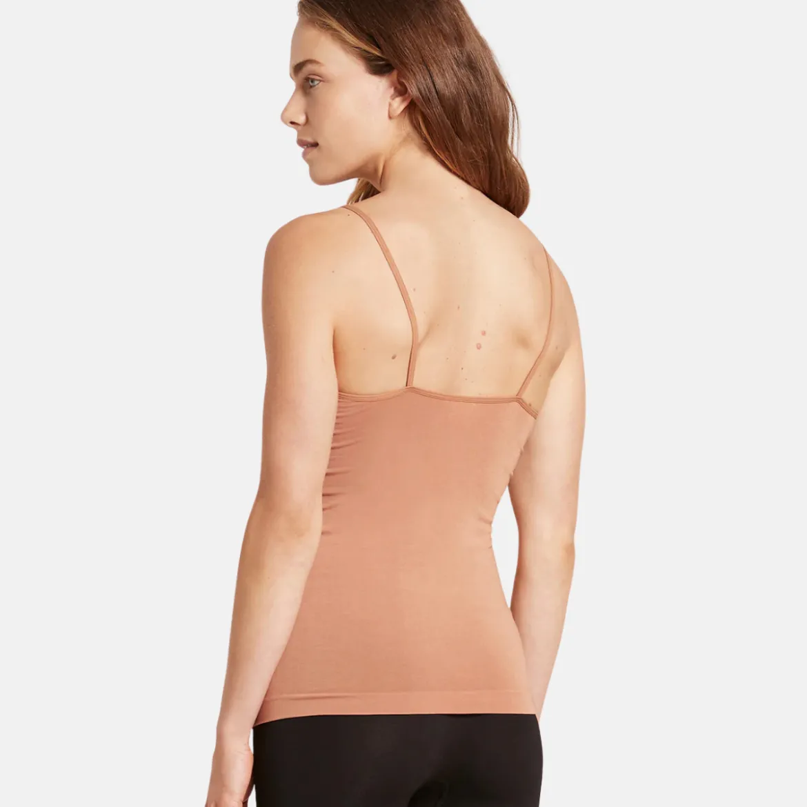 Nude bambus top med tynde stropper