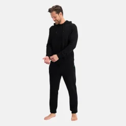 Sort bambus hoodie joggingsæt