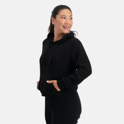 Sort bambus hoodie joggingsæt