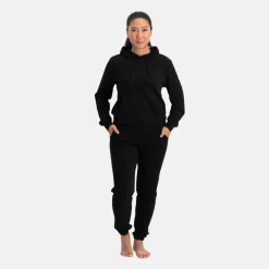 Sort bambus hoodie joggingsæt