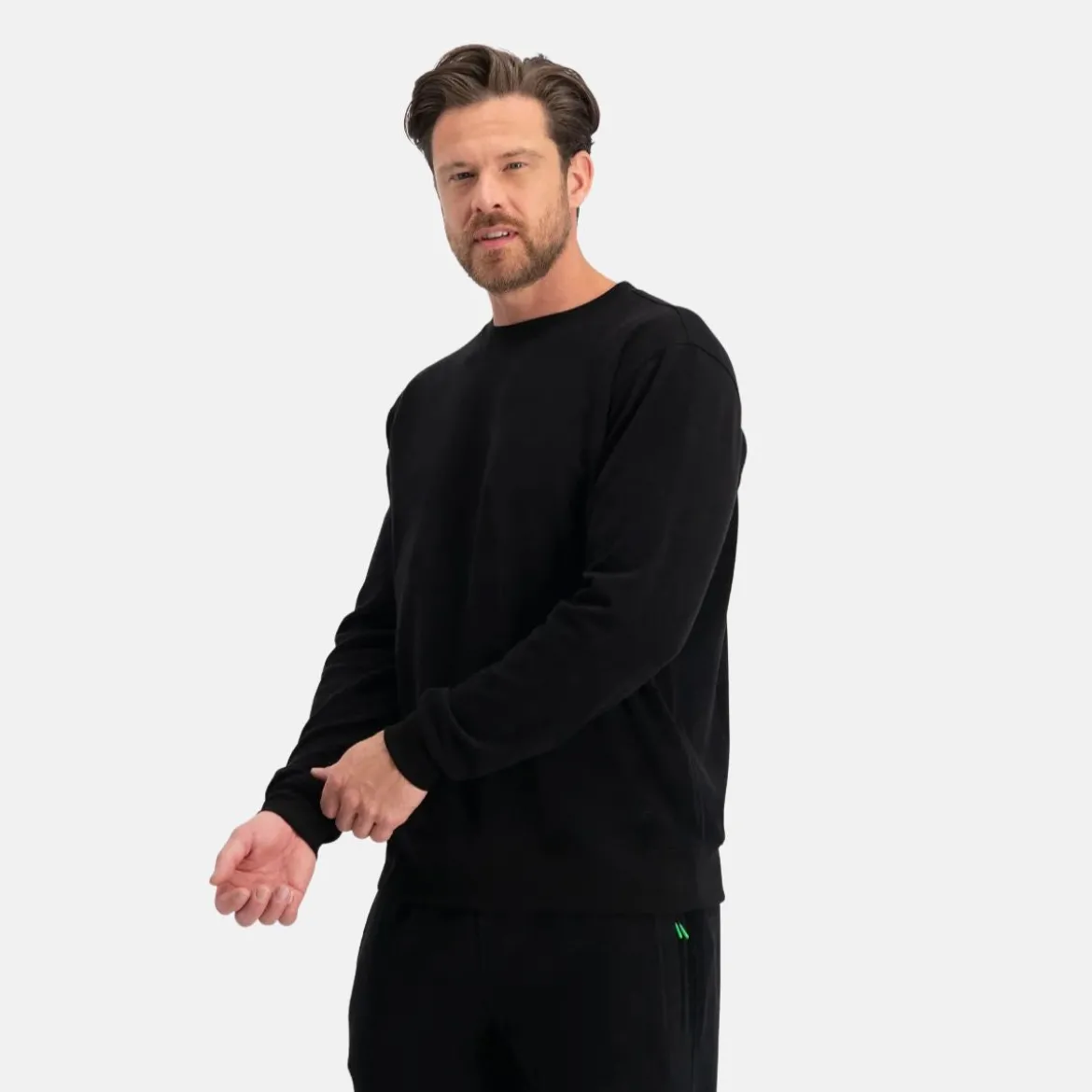 Sort bambus joggingsæt