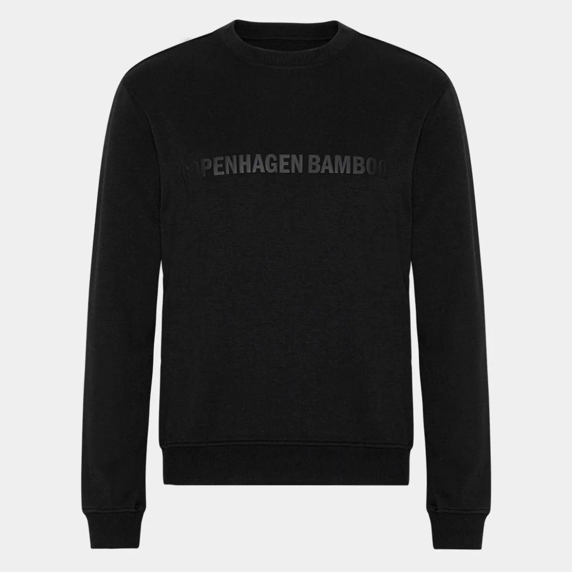 Sort bambus joggingsæt med logo