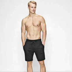 Sort bambus sweatshorts