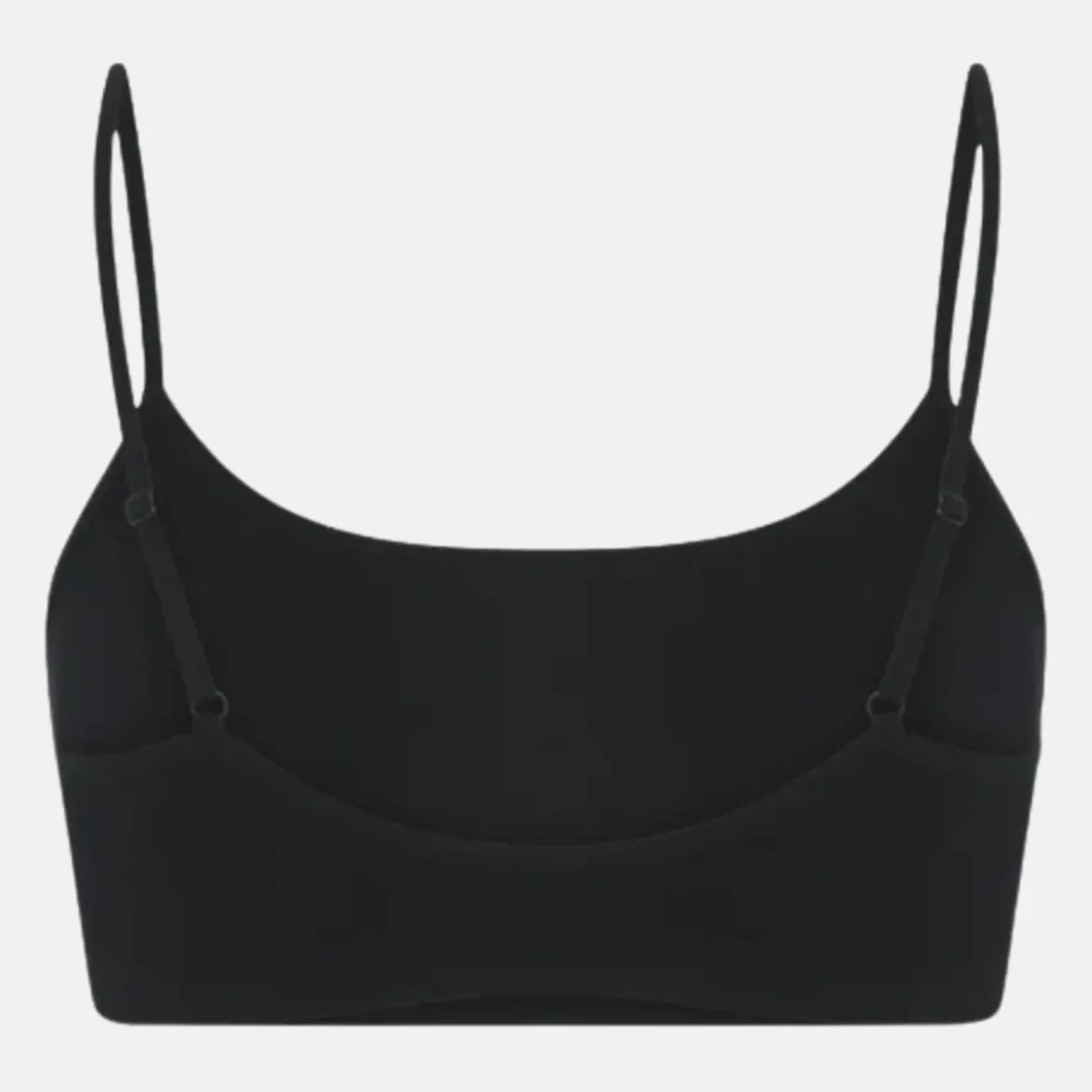 Sort bh top i bambus med tynd strop