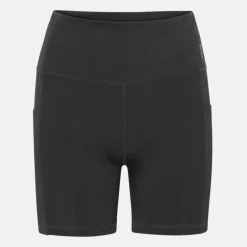 Sort højtaljede bambus træningsshorts 5"