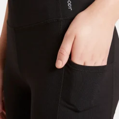 Sort højtaljede bambus træningsshorts 5