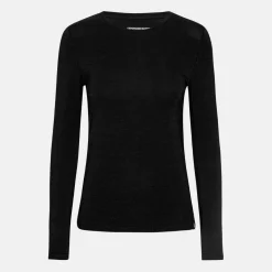 Sort langærmet bambus T-shirt