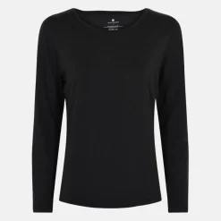 Sort langærmet bambus T-shirt