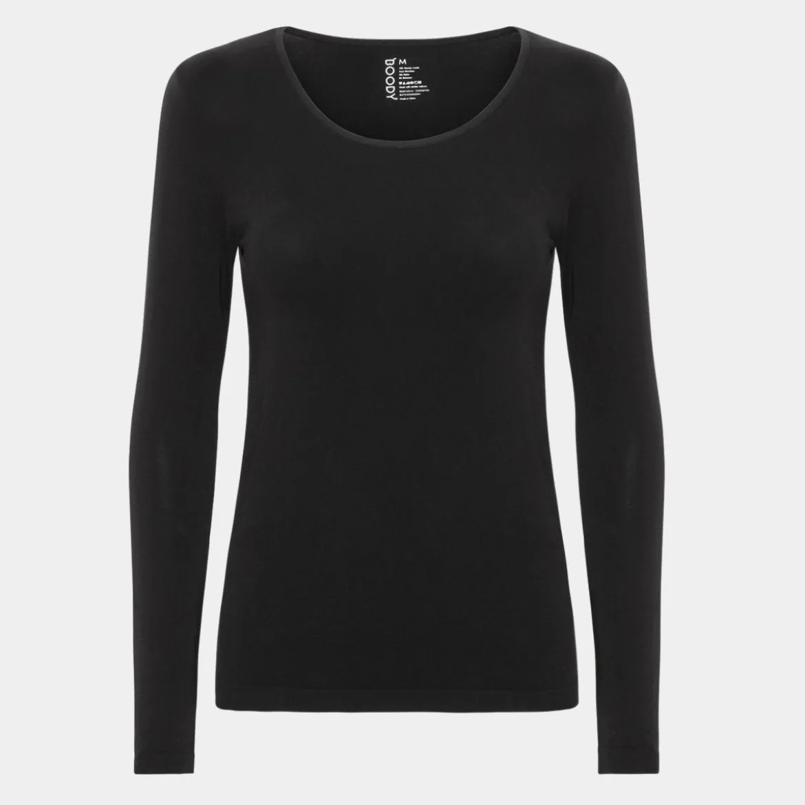 Sort langærmet bambus T-shirt