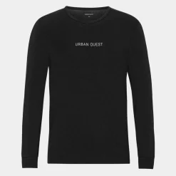 Sort langærmet bambus T-shirt