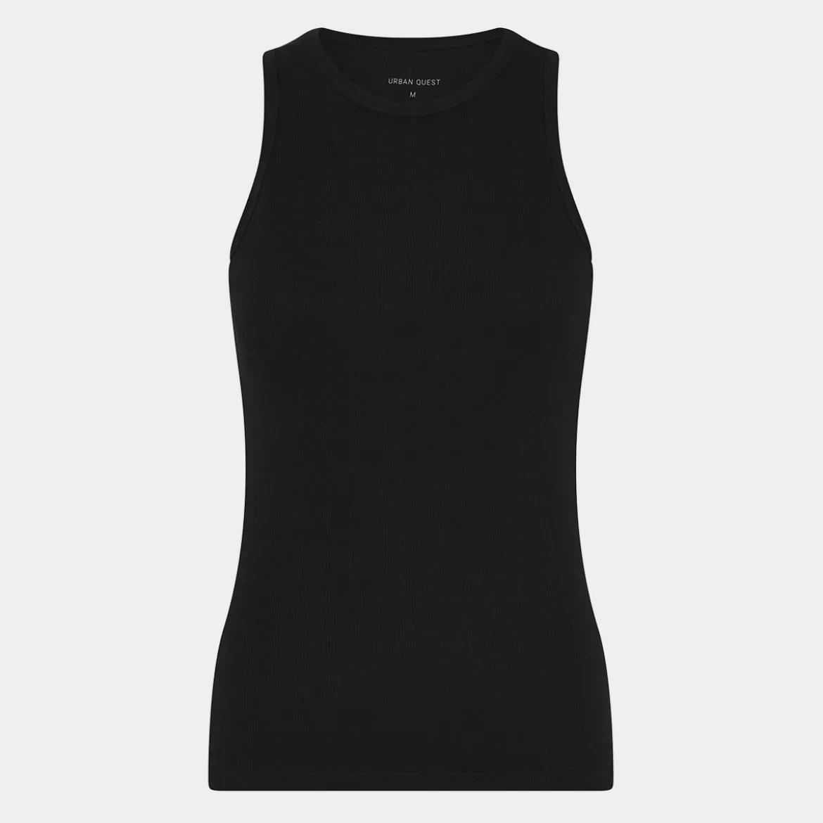 Sort rib bambus Tank Top