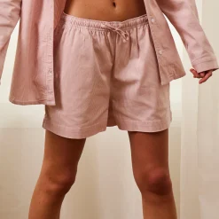 Stribet bambus natshorts