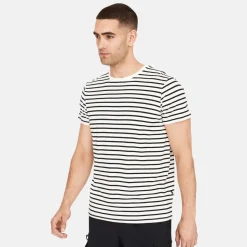 Stribet bambus T-shirt