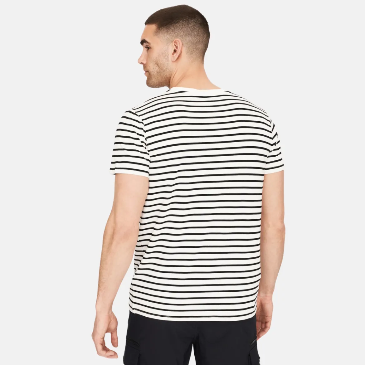 Stribet bambus T-shirt
