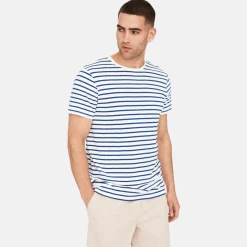 Stribet bambus T-shirt
