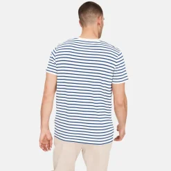 Stribet bambus T-shirt